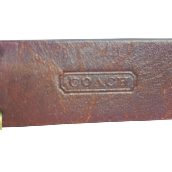 COACH Woman Classic Leather Belt in Chocolate Brown Size Medium - Picture 2 of 4